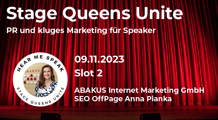 Online-Event „Stage Queens Unite“: 7.-9.11.23 mit Anna Pianka von ABAKUS