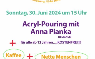 Malworkshop mit Anna Pianka / Designsie im Teegarten Hannover Hainholz am 30.06.2024