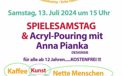 Malworkshop mit Anna Pianka / Designsie im Teegarten Hannover Hainholz am 13.07.2024
