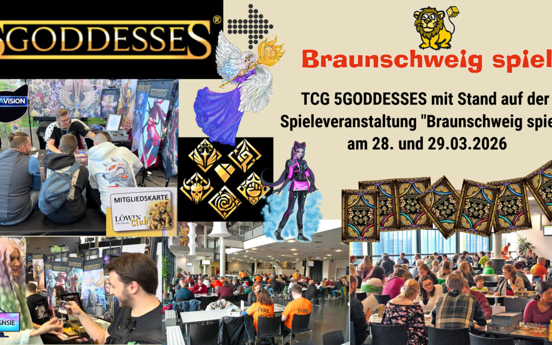 5GODDESSES mit eigenem Stand mit DESIGNSIE auf „Braunschweig spielt!“ 28. – 29.03.2026